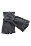 Unisex Winter Smoked Color Elastic Ankle Elastic Fingerless Cutout Half Finger Winter Thermal Fleece Gloves
