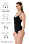 Women's Seamless Corset Body Waist Slimming and Lifting Black Bodysuit with Snap Straps - 5