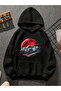 Cars003 Printed Hooded Black Sweatshirt