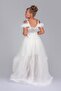 Tailed Tulle Style White Children's Evening Dress Waiterboy Aby231 - 3