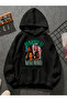 Nıckı Mınaj V3 Printed Hooded Black Sweatshirt