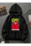 Billie V2 Printed Hooded Black Sweatshirt