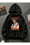 سويت شيرت أسود بقلنسوة مطبوعة من Damn v1