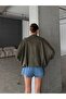 Trend Oversize Women's Bomber Suede Leather Jacket - 5
