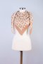 V Patterned Knitwear Triangle Shawl - 4