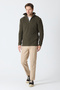 Men's Oversize Zippered Fishing Knitwear Sweater - 8