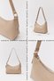 Faux Leather Mink D05 Zippered Women's Casual Hand and Shoulder Baguette Bag - L:15 W:24 W:9 - 5