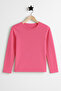 Girls' Crew Neck Plain Long Sleeve T-Shirt - 7