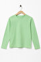 Girls' Crew Neck Plain Long Sleeve T-Shirt