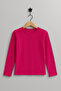Girls' Crew Neck Plain Long Sleeve T-Shirt - 8