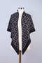 V Patterned Knitwear Triangle Shawl - 2