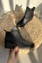 Genuine Leather Black Orthopedic Sole Padded Heel Women's Boots Tmd202523 - 4