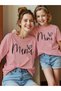 Mother-Daughter Matching T-Shirt Set T-Shirt Twin Girl Child Mother Oversized (SINGLE PRICE)