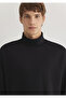 Turtleneck Black T-Shirt Loose Fit / Loose Relaxed Cut 0612409-900 - 6