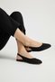 Women's Patterned Satin Ballerina Shoes - Stylish and Comfortable Daily Flat Shoes - 3