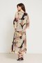 Black-and-Yellow Side-Tie Dress with Slit Detail and Truvakar Sleeve Pattern - 6