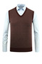 Men's V-Neck Burgundy Sweater Patterned Steel Knit Regular Fit - 5206H