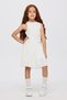 Girl's Soft Textured Ecru Athlete with Back Zipper Detail