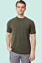 Men's Khaki O Neck Tshirt 92 Cotton Cod Shirt Breathable Relaxed Fit - 2