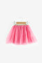 Fuchsia Pompom Detailed Girl's Skirt - Hilda - 6
