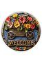 Welcome Mdf Door Ornament |   Hanging, Erasable, Uv Printed Decorative 3