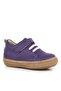 Anatomical Genuine Leather Soft Purple Elastic Velcro Children's Shoes - 2