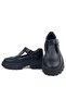 Genuine Leather Black Velcro Girls' School Shoes - 7