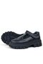Genuine Leather Black Velcro Girls' School Shoes - 6