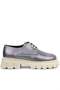 Platinum Genuine Leather Lace-Up Girl's Oxford School Shoes - 3