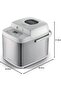 19-in-1 Automatic Bread Maker with Digital Timer, 19 Programs, and 15-Hour Delay – White/Silver - 6