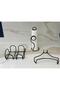 Service Presentation Set, Route Paper Towel Holder, Square Napkin Holder, Triangular Trivet, Set of Three, Stainless Steel Wire - 3