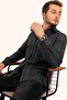 Light Black Green Striped Slimfit Winter Lumberjack Shirt with Gift Box - 2
