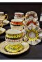 Arni̇.P Porcelain Hand Decor Painting Cup Set and Delight Bowl - 3