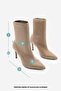 Women's Pointed Toe Zipperless Stretch Suede Heeled Boots Pesina Mink - 8