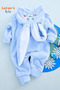 ثوب فضفاض للأطفال من Welsoft Blue Rabbit مصنوع من القطيفة الناعمة بسحاب - لعمر 6 سنوات - 4