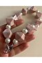 40 cm Powder Color Pearl Bag Handle with Hook - 5