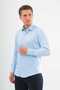 Slimfit Blue Pinstripe Men's Shirt Stretch Fabric with Slim Fit Structure As042075-13 - 5