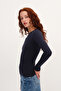 Crew Neck Basic Blouse B1496-Dk2 - 6