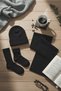Timeless Black Women's Wool Scarf Beanie Socks Set - 7