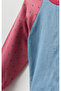 Polka Dot Long Sleeve Girl's Denim Gilet / Dress - 4