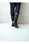 Black Genuine Leather Bellows Comfortable Women's Daily Boots - 2