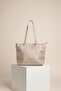 Women's Leather Strap Hand and Shoulder Bag - Mink