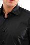 Slimfit Black Men's Shirt with Lycra Slim Fit Structure As052012-24 - 2