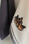 100% Cotton Embroidered 2-Piece Towel - Mussel Pattern - 40X60 cm - Anthracite - 3