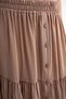 4662 Women's Button Detailed Gathered Modal Skirt Soil - 6