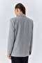 4516 Women's Sheepskin Blazer Jacket Gray - 6