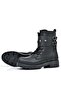 Black Lace-Up Zippered Star Detailed Girl's Boots - 5