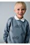 Patterned cotton sweatshirt