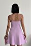 Thin Straps Backless Flared Graduation Dress Lilac - 5