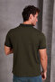 Men's Slim Fit Slim Fit Cotton Soft Texture Breathable Fabric Non Curling Collar Khaki Polo Neck T-Shirt - 6